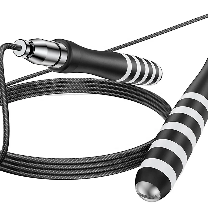 

TY Weighted Jump Rope Set Professional Skipping Rope with High-Speed Bearings Great for Boxing and Fitness Workouts, Black