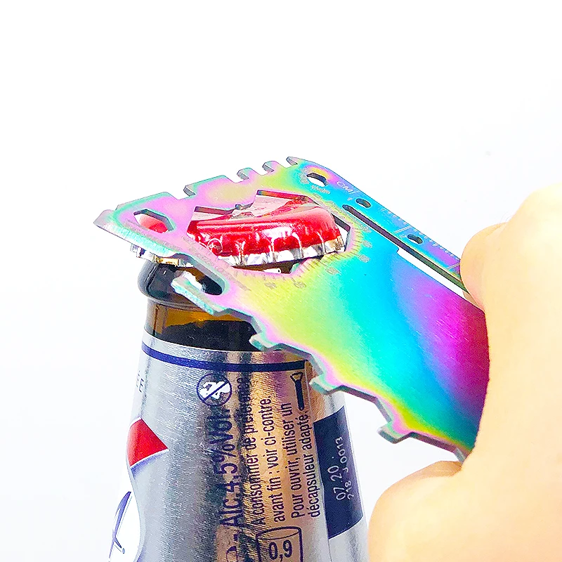 

Colorful Gifts Pocket Knife Wallet Multi Function Bottle Opener, As per product main photo