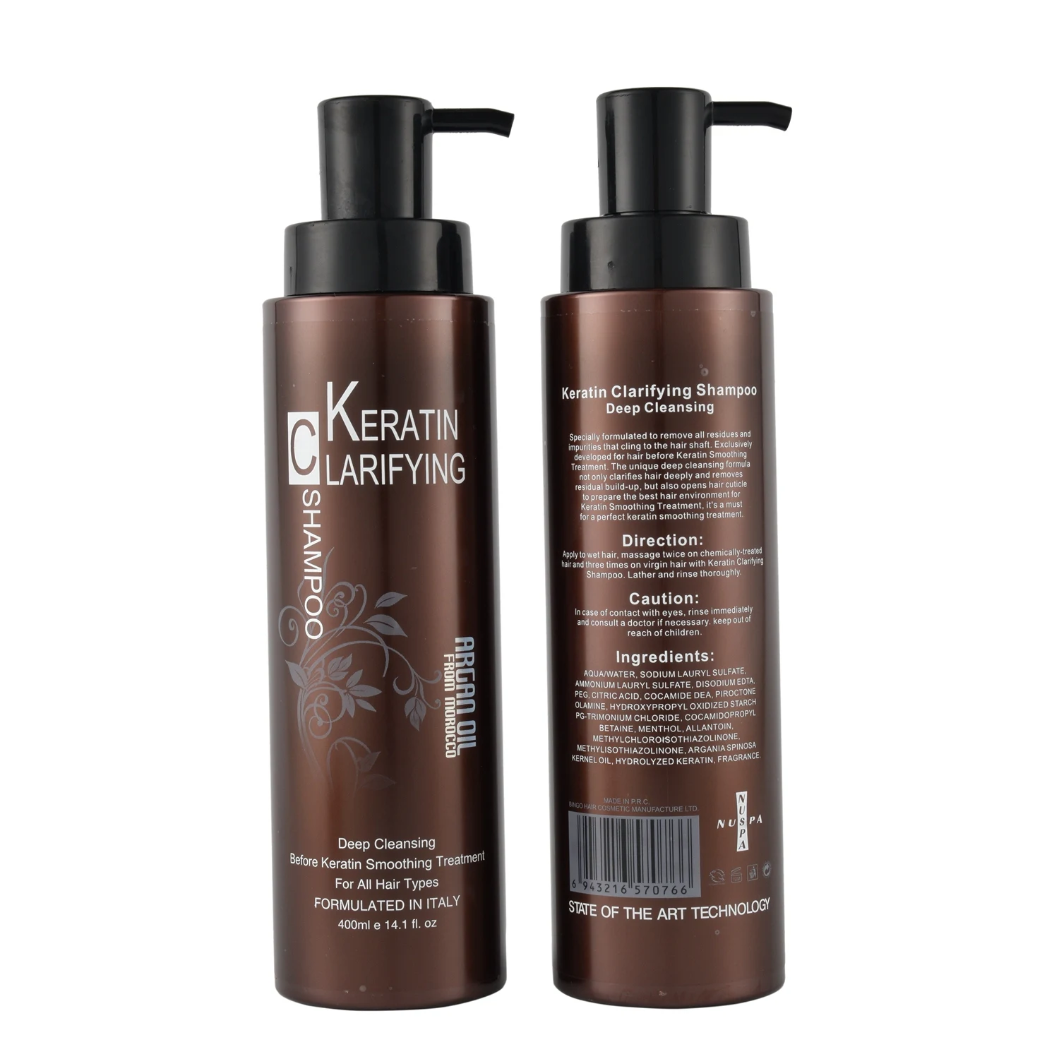 

Professional Private Label Sulfate Free Before Keratin Smoothing Treatment Deep Cleansing Clarifying Shampoo