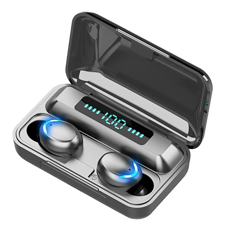 

8D Stereo 2000Mah F9-5 True Wireless F9-1 Mini Bass Earbuds F9 With Charging Case Lcd Display Headphone