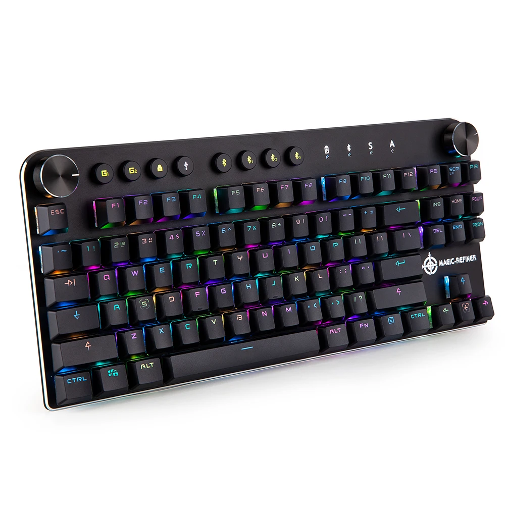 

Mechanical Keyboard 87Keys USB Dual Mode RGB Backlight Waterproof Gaming PC keyboard teclado gamer, Colors