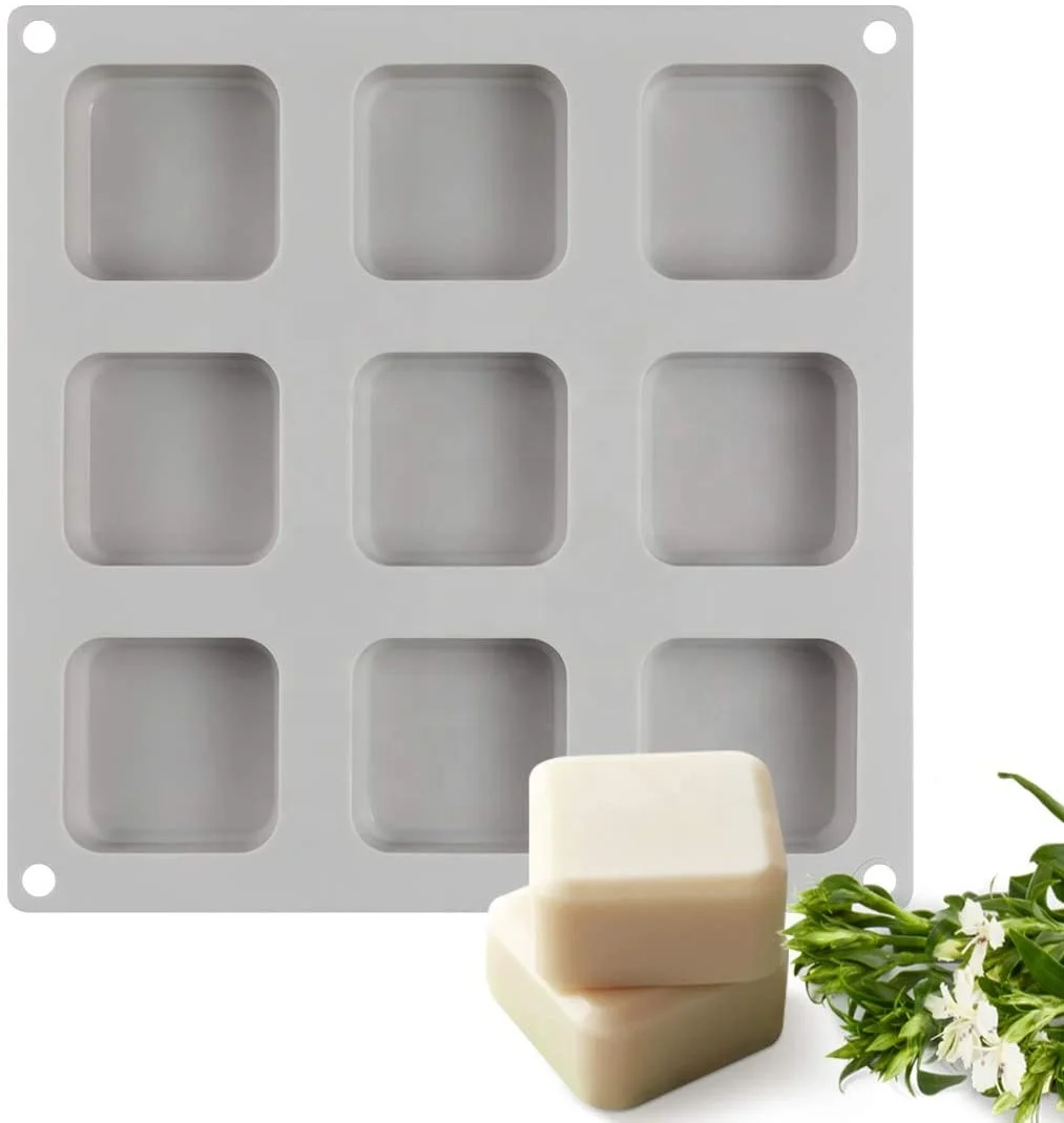 

Best Price Manufacture of Silicone Molds Food Grade Wholesale DIY 9 Cavity Molded Soap Mold By China Factory, As picture or as your request for silicone soap molds