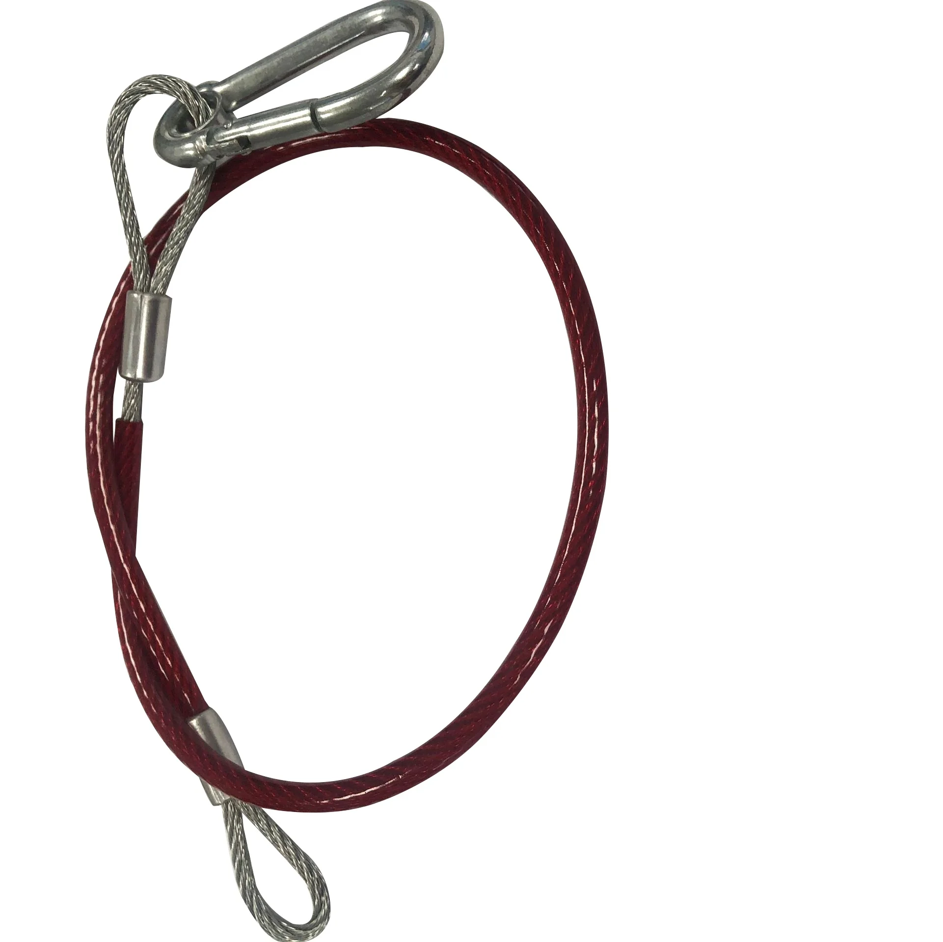 

high quality steel wire rope/Ribbon metal buckle and metal ring galvanized wire rope