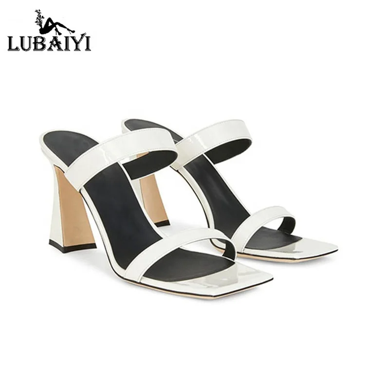 

Customizable Ladies Fashion Square Toe Sandals Women High Heels Mules Shoes High Heels Sexy Sandals For Summer, Customized color