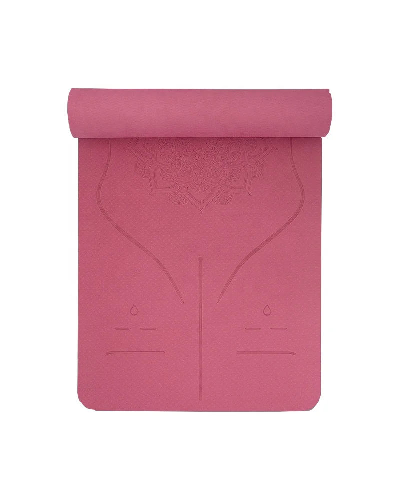

Unique Durable 6mm Eco Friendly High Rebound Widen TPE Yoga Mat, Rose red
