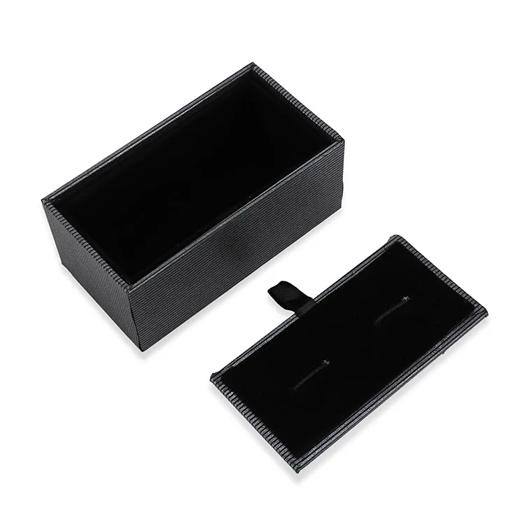 Wholesale Hot Sale Plastic Cufflinks Box Gift Jewelry Box Custom Logo