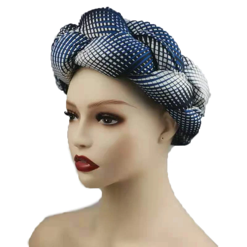 

Factory Wholesale Women Pretied Frenzy Fashion African Turban Hats, Black