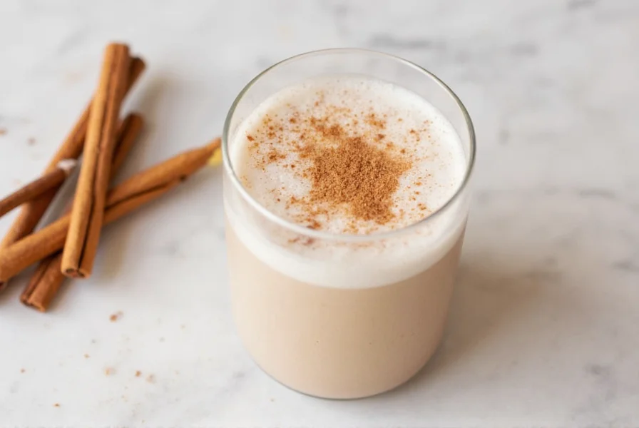 Comparison of cinnamon dolce latte variations showing different milk options and topping styles