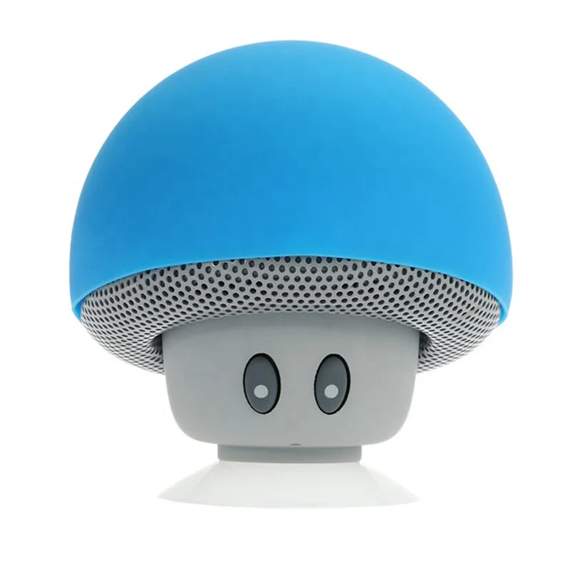 

Cheap Cute Portable Shower Mushroom Sucker Mobile Phone Car Mini Speaker Waterproof Wireless Blue tooth Speaker With Suction Cup