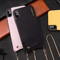 

High Quality PU Leather Cross Body Smartphone Case Cover For Iphone 678 Plus Lanyard Phone Case For Iphone X Case