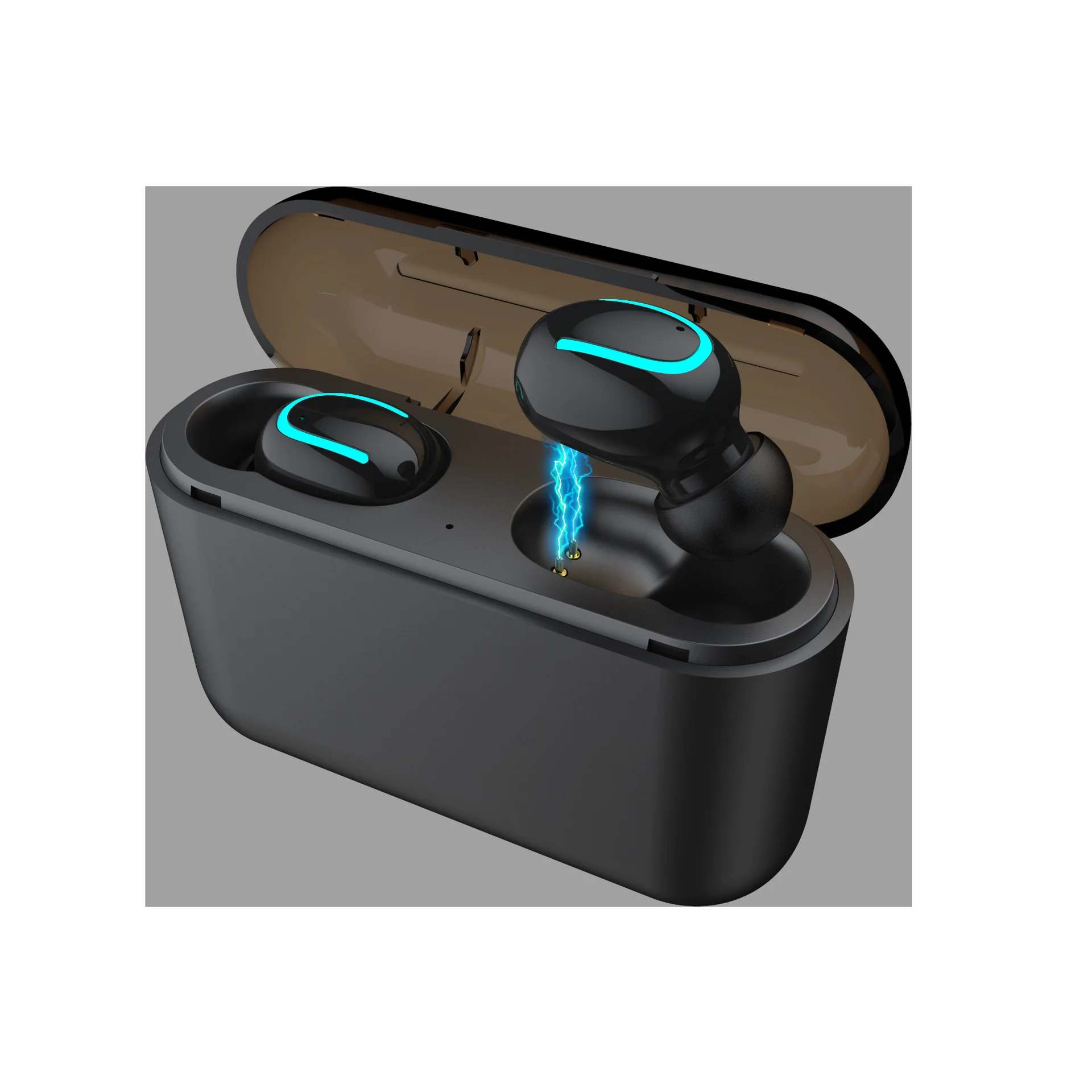 

Hot selling mini in-ear tws earphone Q32 hifi wireless stereo earbuds with charging case, Black, white, khaki