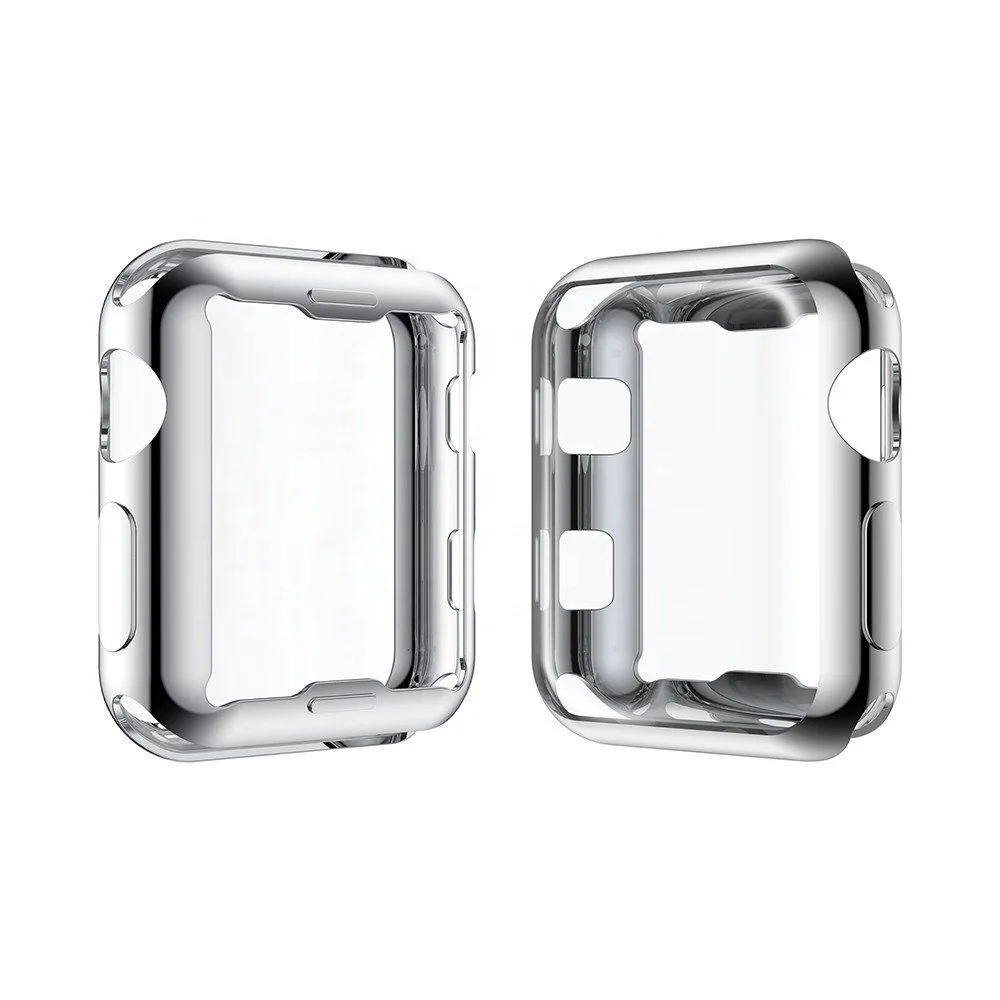 

Protective Apple Watch Cover for iWatch 44mm 42mm Soft Silver Apple Watch Case