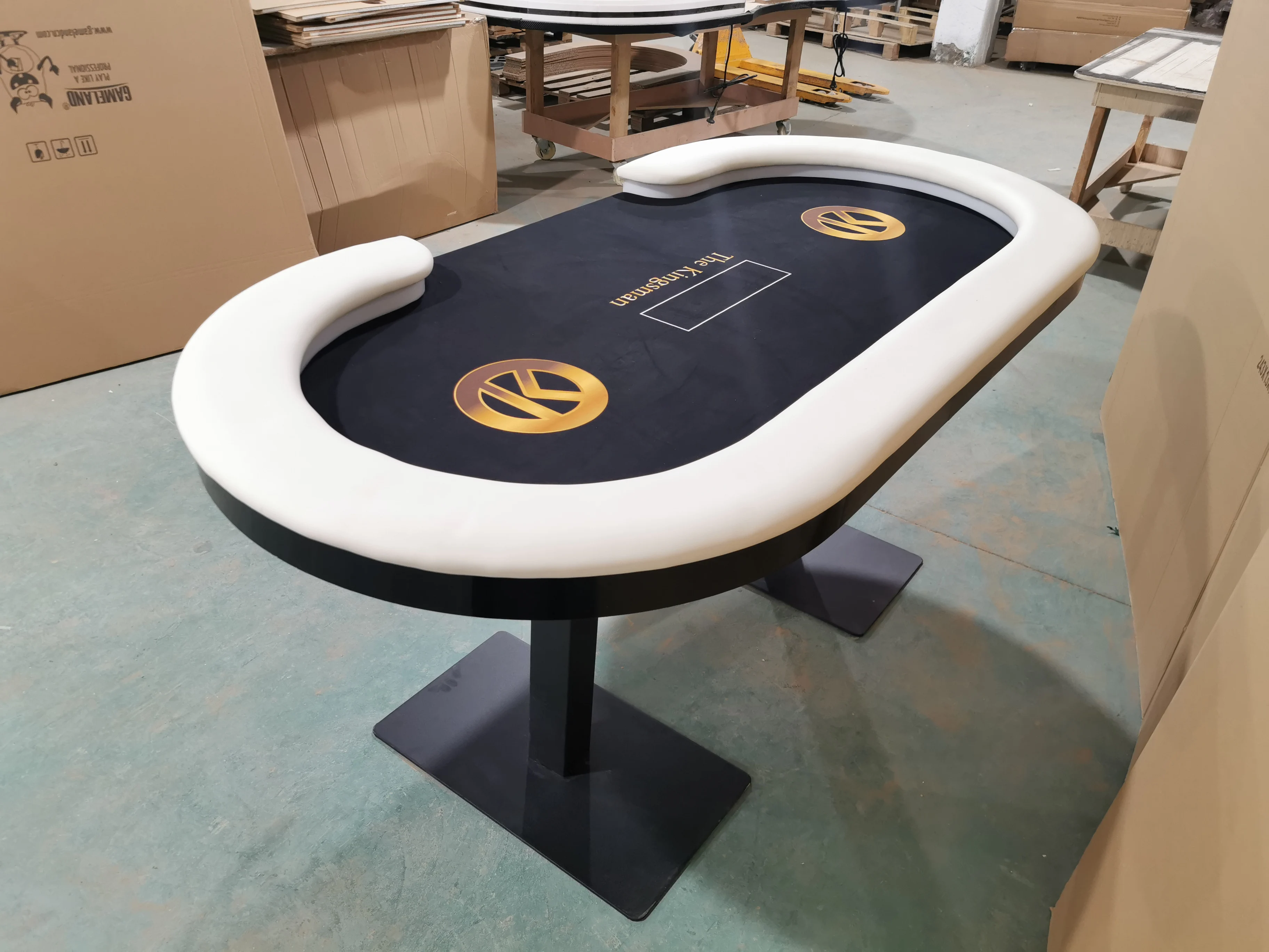 Professional Led Poker Table Texas Hold Em Oval Casino Poker Table