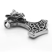 

Ready to Ship Stainless Steel Viking Thor hammer Pewter pendant