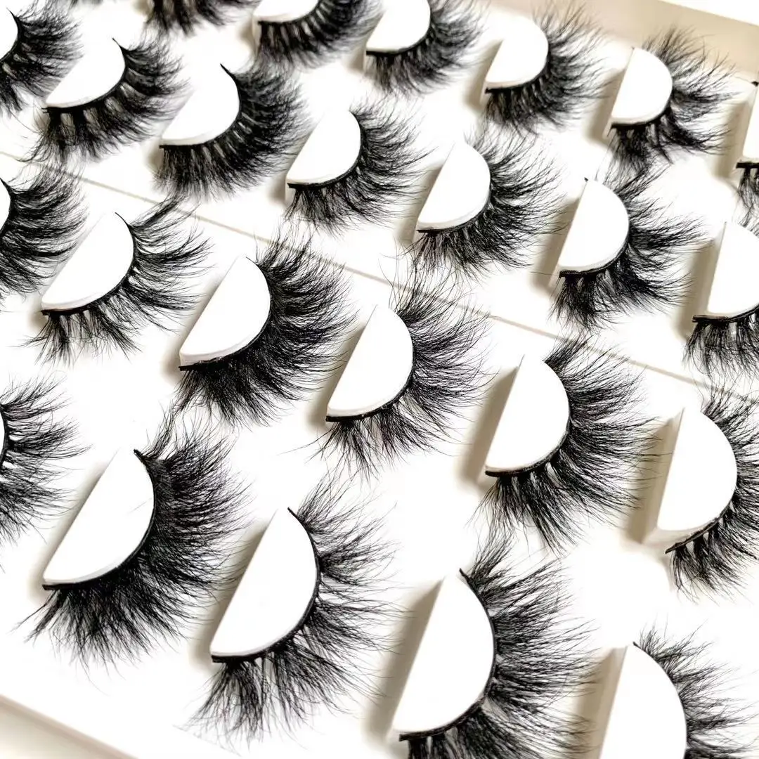 

Premium soft synthetic wispy 20mm 6d faux mink eyelash silk lashes wholesale bulk vendor private label custom packaging box