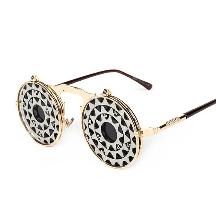 

Mocoo Fashion Unisex Steampunk Vintage Sunglasses Retro Flip Up Sunglasses