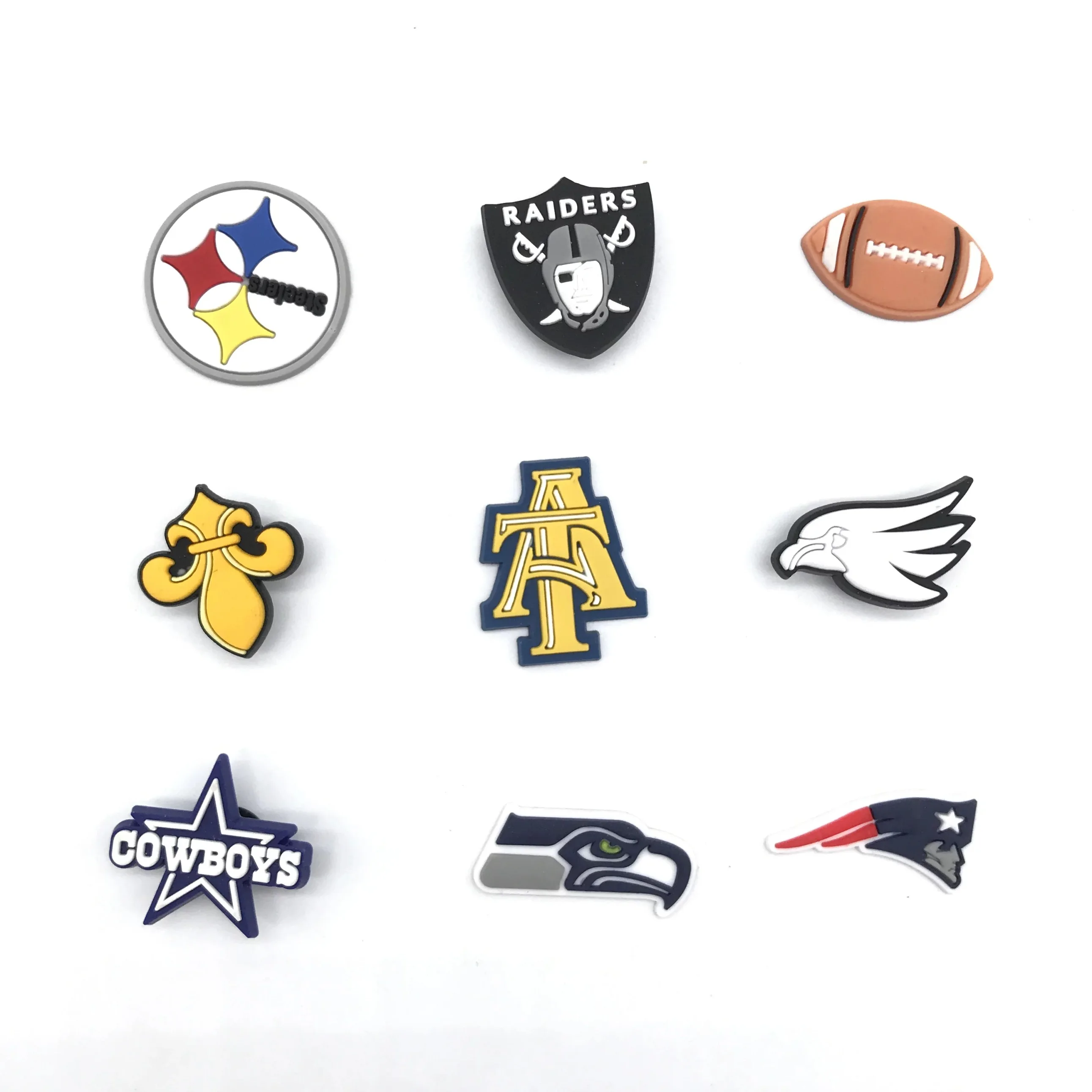 

NFL clog shoe charms with designer custom For clog Shoes sports team charms basketball team clog charm, As picture