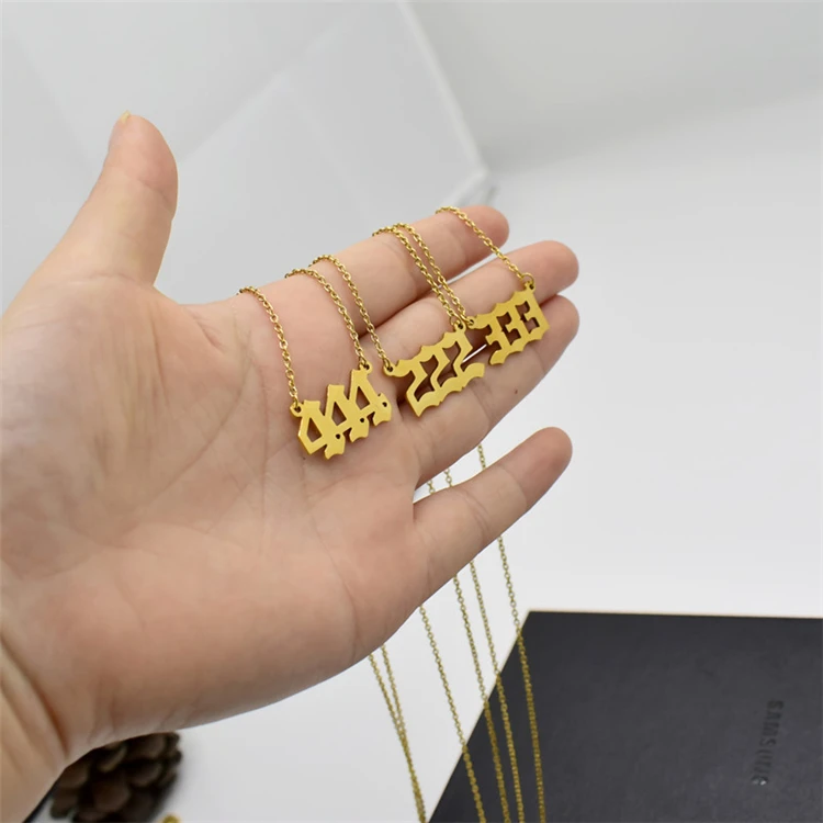 

Hot Fashion 316L Stainless Steel Pendant Necklace 111-999 Angel Number Necklace