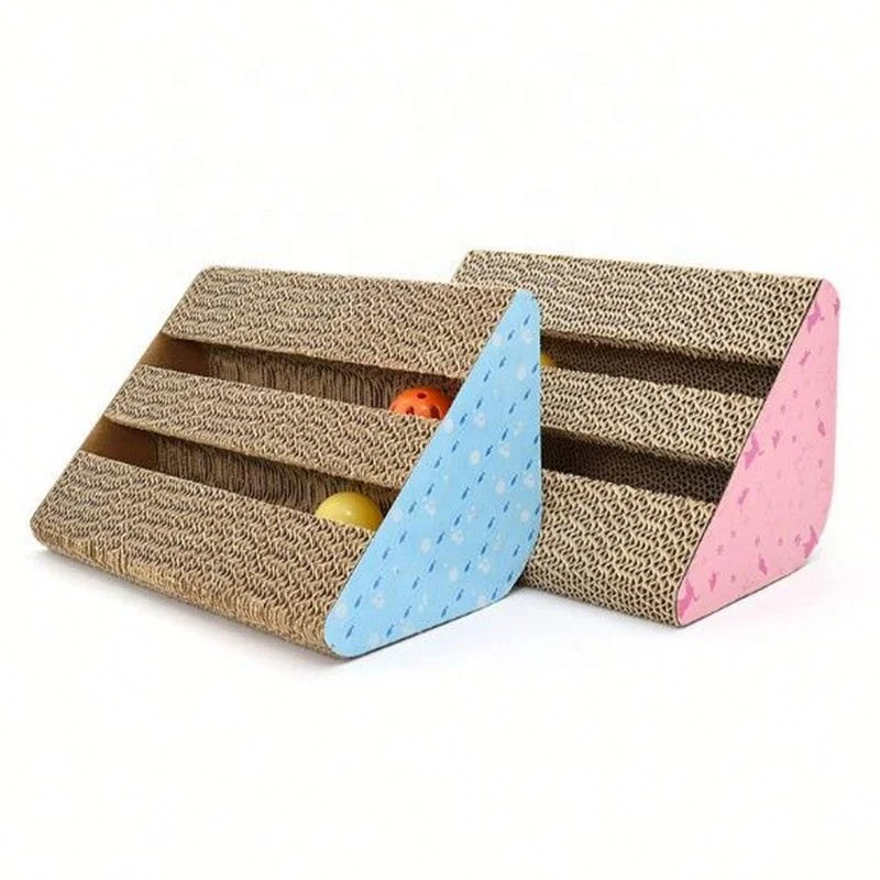 

Corrugated Paper Scratching Posts Creative Bell Clappers Pet Toys High Quality Thicken Eco-Friendly Delicate, Brown