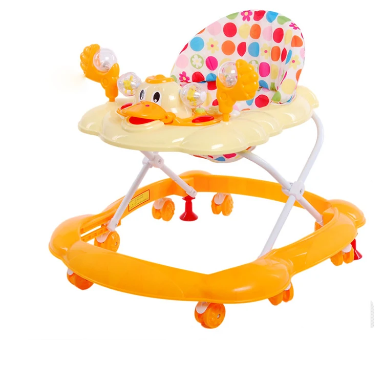 

Baby walking chair/Safe design babywalker/ Big play round baby walker, Pink green blue