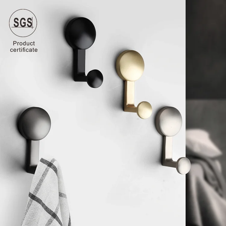 

European U Shape Zinc Alloy Double Cloth Hooks modern Curtain Hooks For Bedroom Furniture