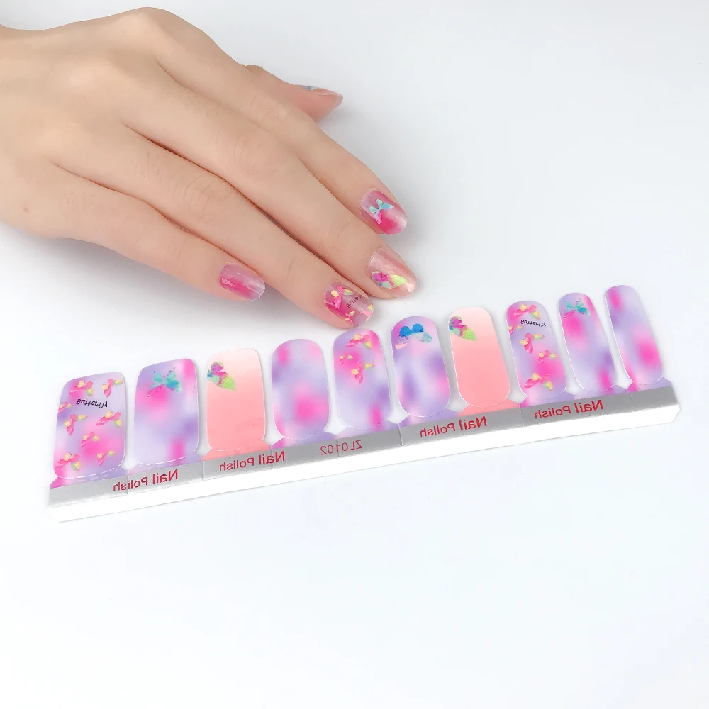 

New Fashion Customization Adhesive Transfer nail sticker wraps nail wraps 100% nail polish, Customers' requirements