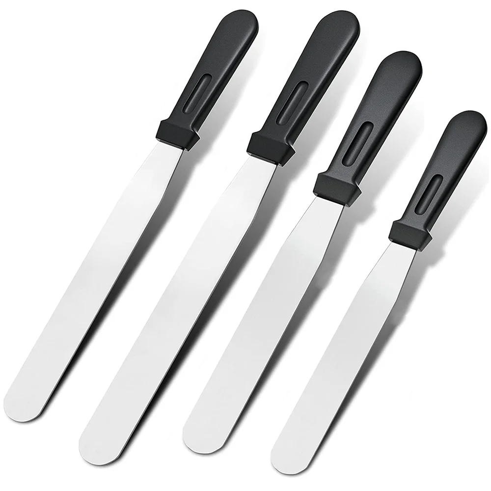 

Icing Offset Frosting Spatula Set with 6" 8" 10" 12" Stainless Steel Blades Plastic Handle Kitchen Baking accessories Cake tools, Custom color