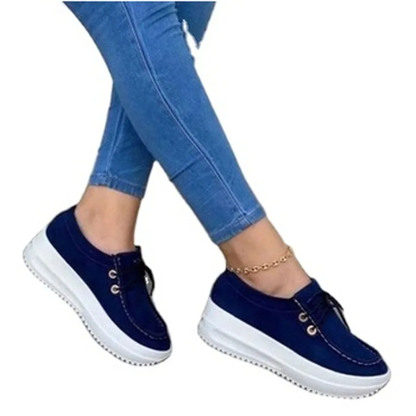 

Cheap High Quality Suede Women Casual Height Increasing Shoes, As shown in figure