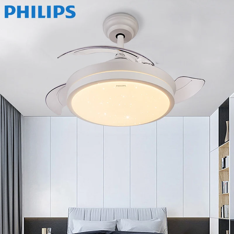 Philips invisible ceiling fan light fan light living room dining room home simple modern electric fan lamp bedroom chandelier