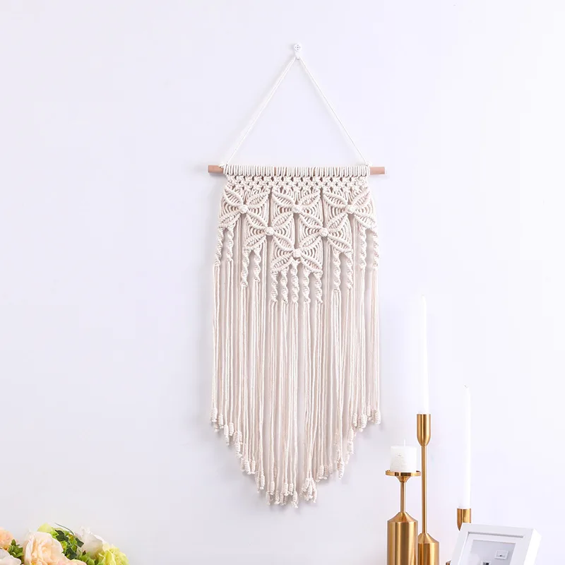 

Bohemian Tapestry Wedding Boho Tassel Wall Hanging Macrame Home Decor, Picture shows