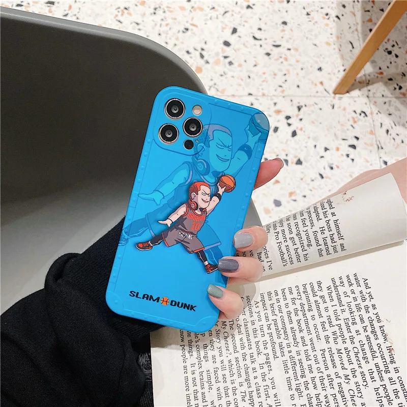 

for iPhone 12 mini 11 Pro max 7 X Xs Fashion Hanamichi Sakuragi Slam Dunk Basketball soft Cover Case