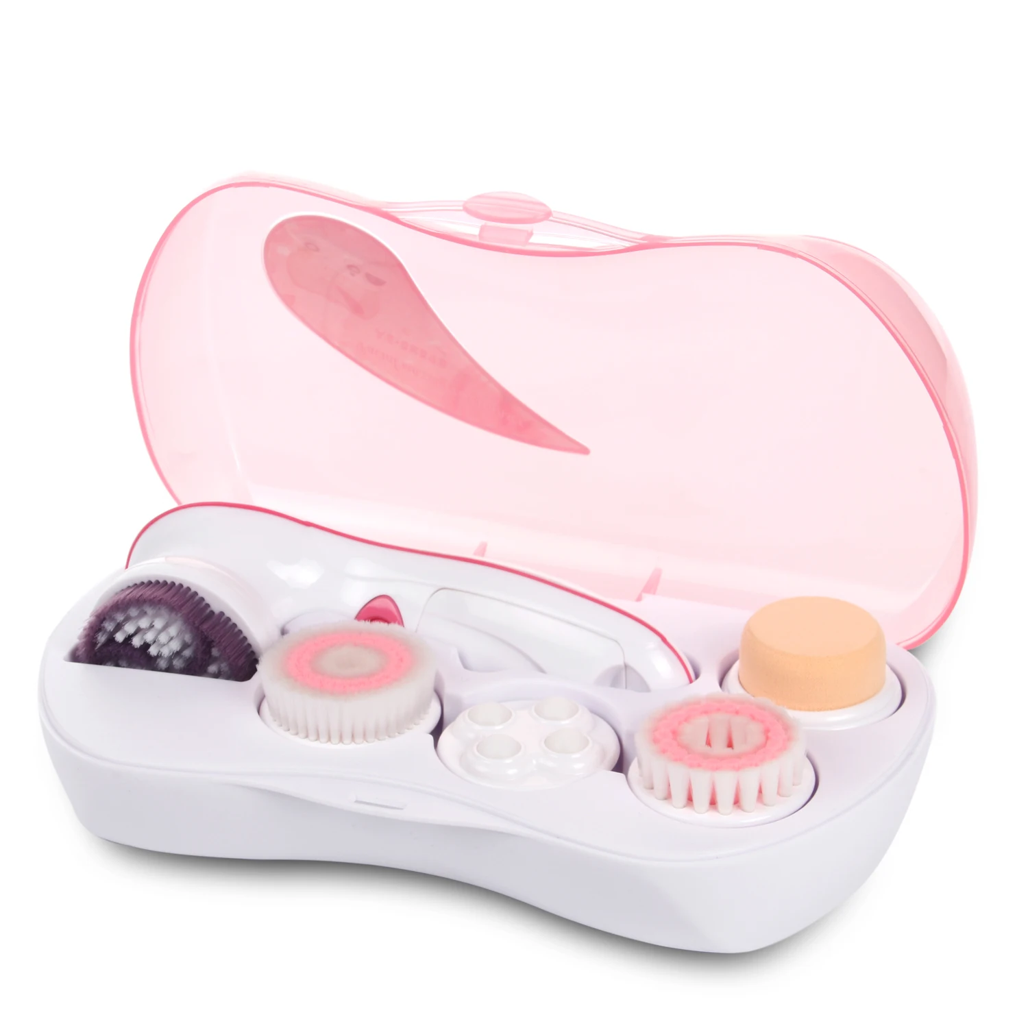 

Hot Sale 5-1 Electric Facial Cleanser Brush Sonic Rotation with Portable Travel Case Facel Massager