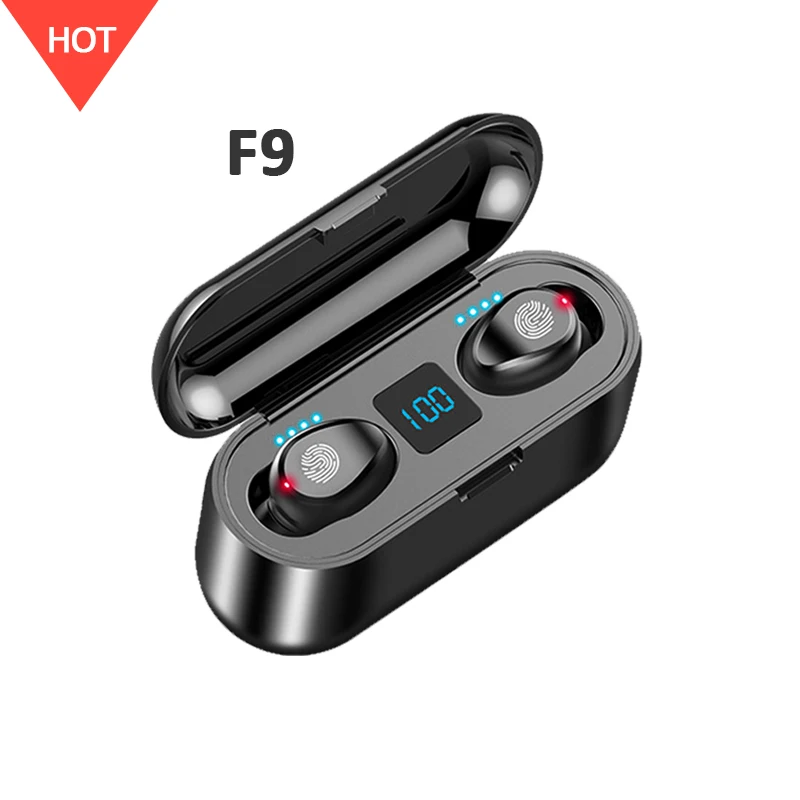 

Amazon Hot BT Earphone Noise Cancelling Headphone F9 TWS Wireless Earbuds
