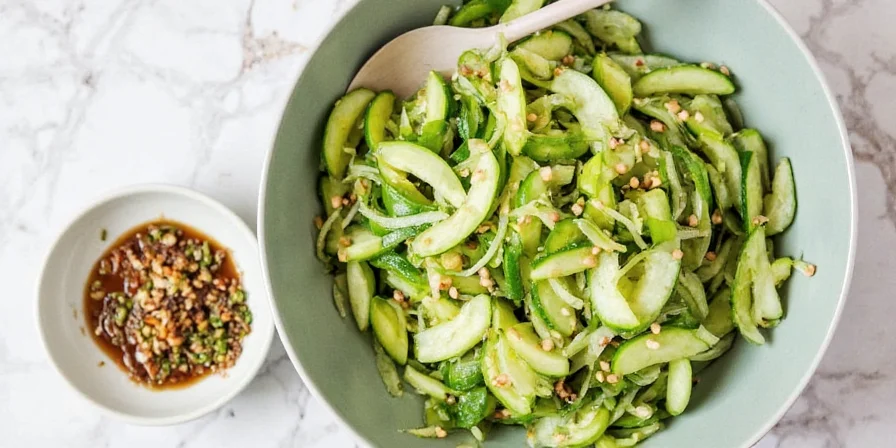Salting cucumbers for Korean salad