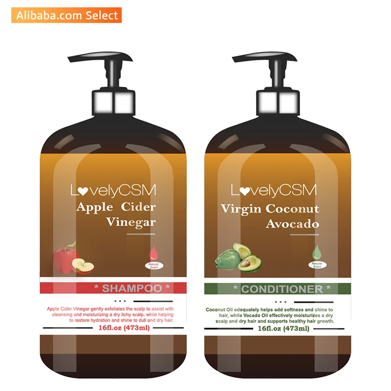 

Harsh chermical free Apple Cider Vinegar Shampoo and Virgin Coconut Avocado Conditioner Set