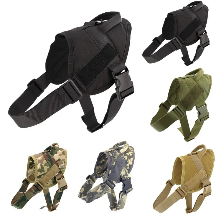 

Hot Selling Outdoor Tactical Dog Harness Vest Adjustable Training Nylon Vest