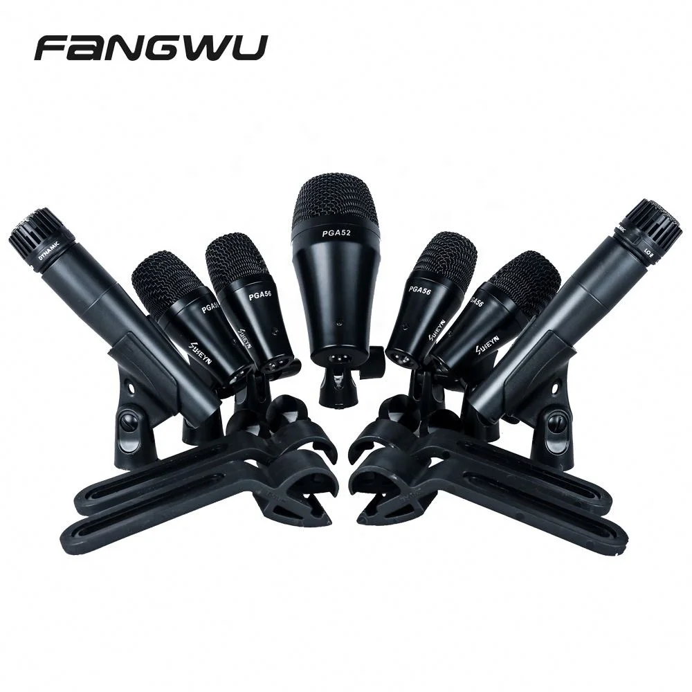 

High Quality 7 piece bass drum set kit microphones for Church Singing, Customized