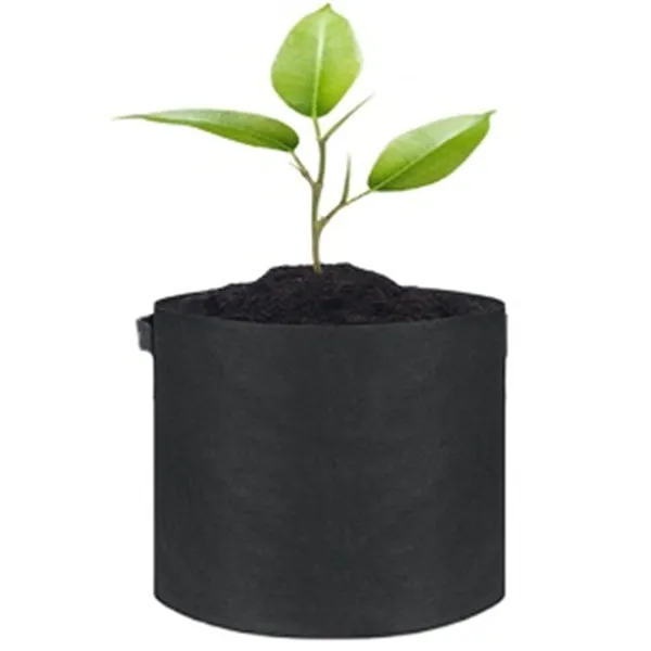 

Customized gallon felt fabric garden plant potato grow bags, Black