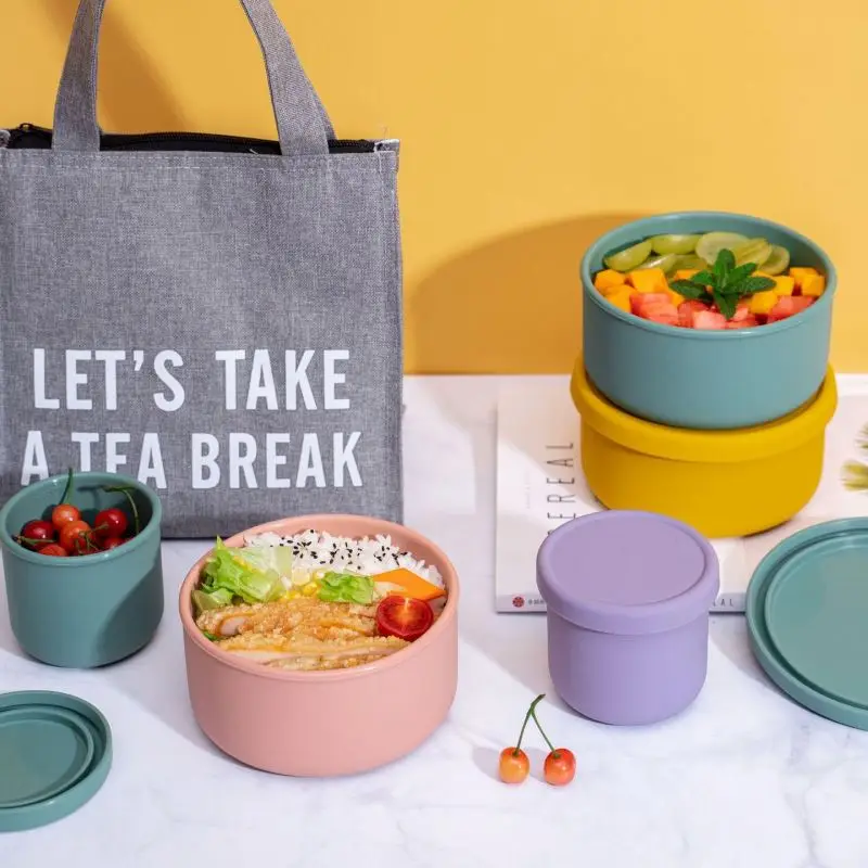 

Kitchen 304 Stainless Steel Food Storage Container Double Layer Silicone Seal Ring Kids Lunch Box