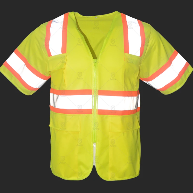 High Visibility Reflective Ansi Class 3 Vest Half Sleeve Safety Vest