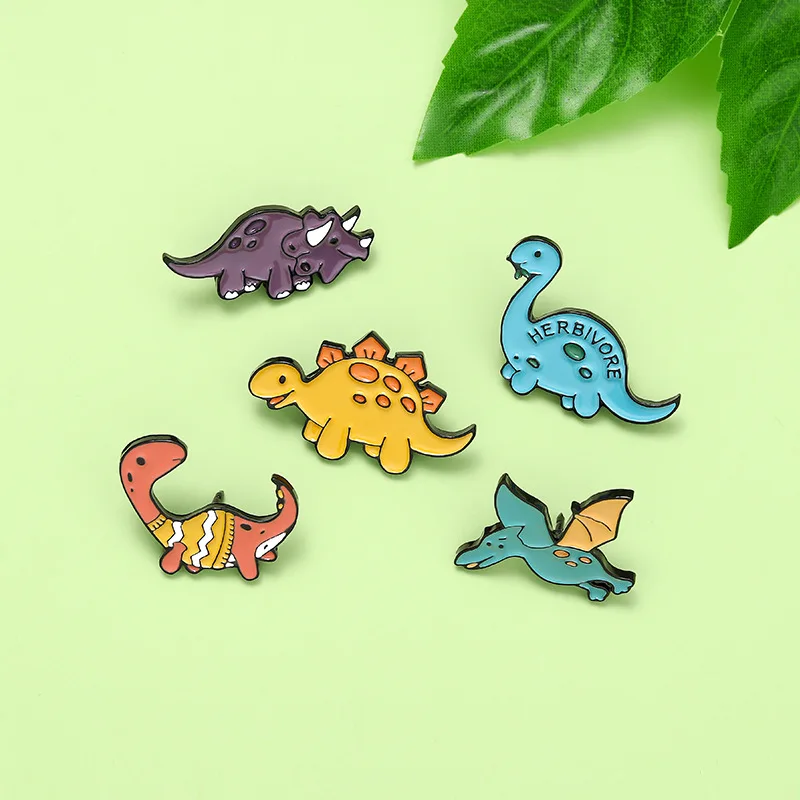 

Kawaii wholesale high quality dinosaur enamel lapel pin custom fashion enamel pin, Picture