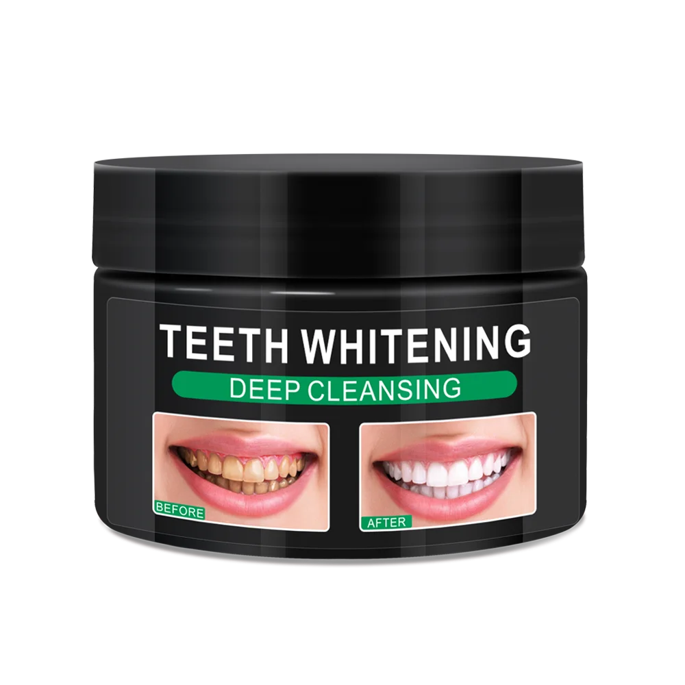 

2021 hot- selling removal smoke stains bright white shiny bamboo charcoal activated carbon tooth powder, Black