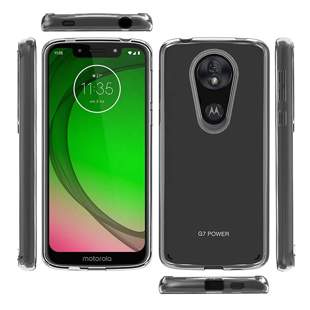 

Hot selling Clear Scratchproof Acrylic Hard Cover Transparent Tpu Phone Case For Moto G7 Power, Multi-color, can be customized