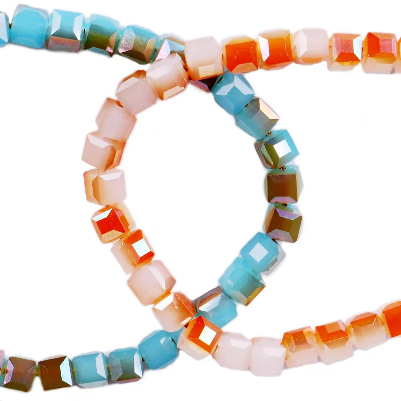 

Fashion Square Crystal Beaded Bracelets Braided Rope Chain Bracelet Handmade Wristband Jewelry Gift Adjustable