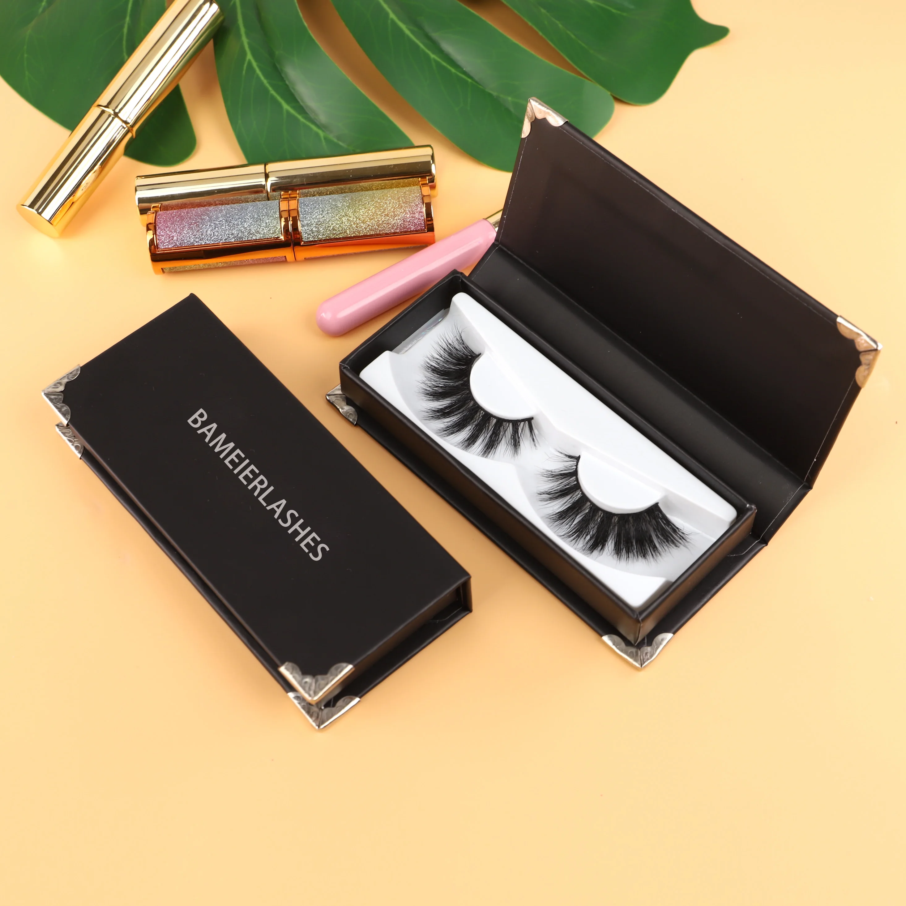 

create your own brand false lashes custom private label eyelashes box packaging, Natural black