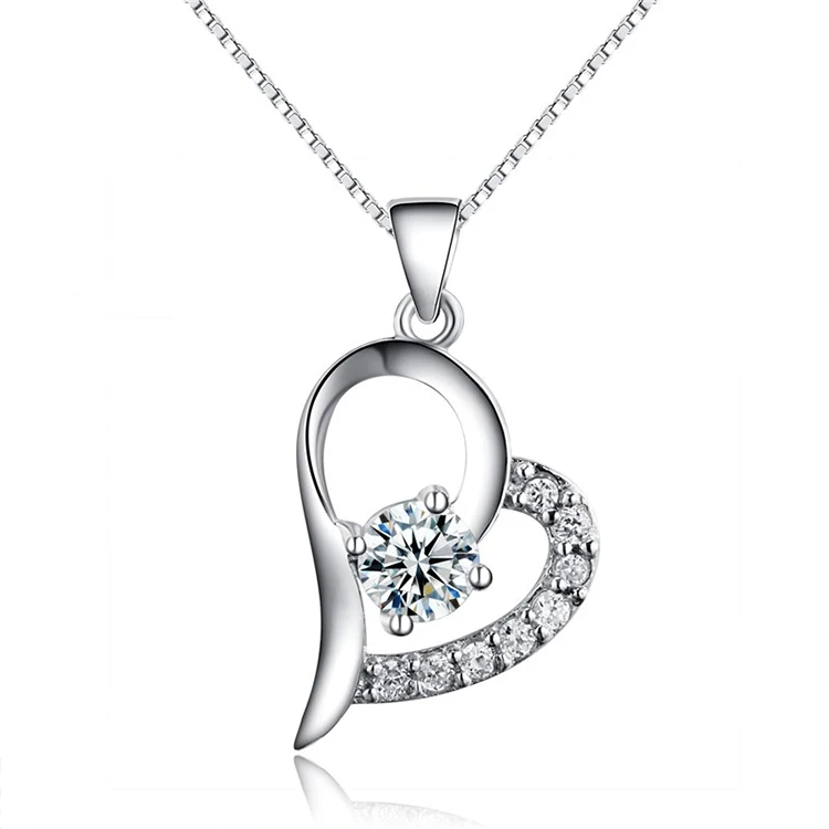 

Latest Design Beautiful 925 Sterling Silver Women Pendant Heart Necklace