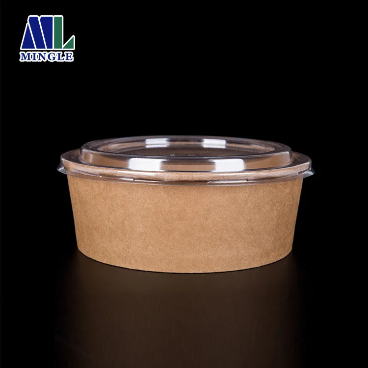 
Hot Product Commercial 500ml-1300ml Different Size Biodegradable Salad Bowl / Kraft Salad Bowl Container 