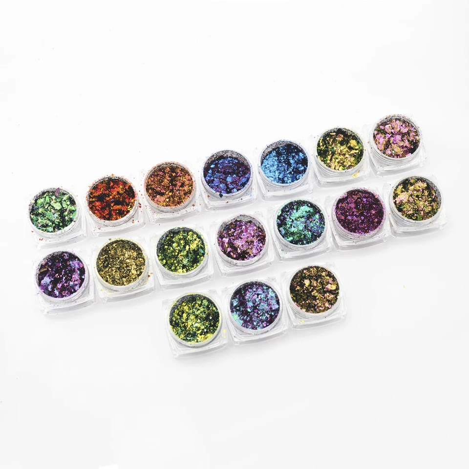 

2021 Best Sale Multicolor Nail Glitter Flakes Kit of Nail Art Decoration Nail Flakes Sequins Sets