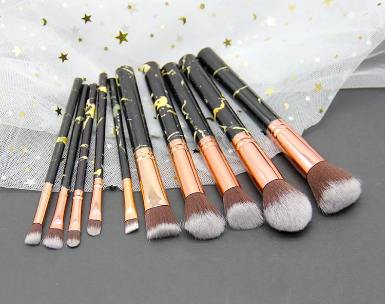 

Custom made profissional makeup set private label goat hair brushes, Customized color