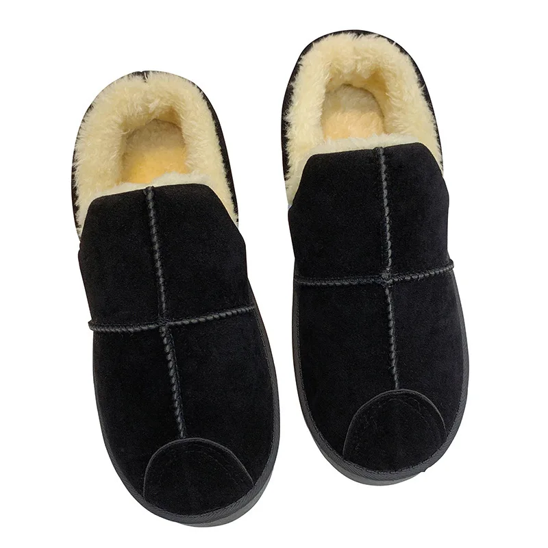 

2021 new winter cotton shoes for women plus fleece old Beijing warm and non-slip outdoor wear bean shoes bag heel